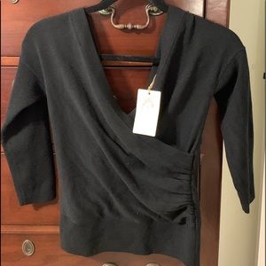 Black Joyfolie V Front/ V Back wrap sweater